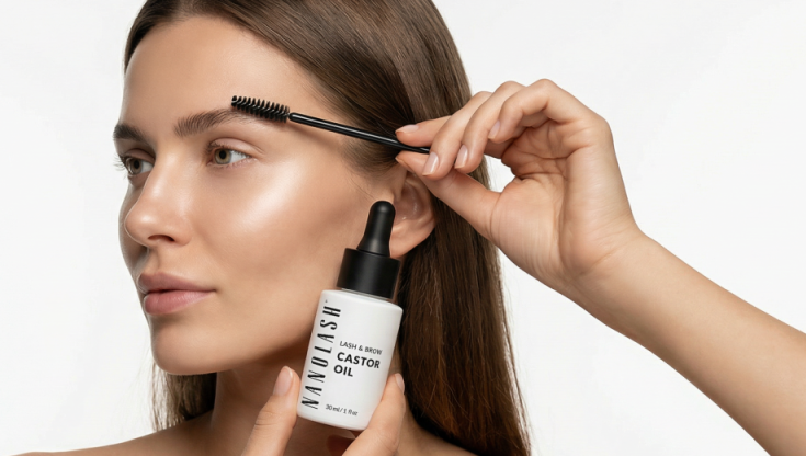 nanolash castorolie op wimpers